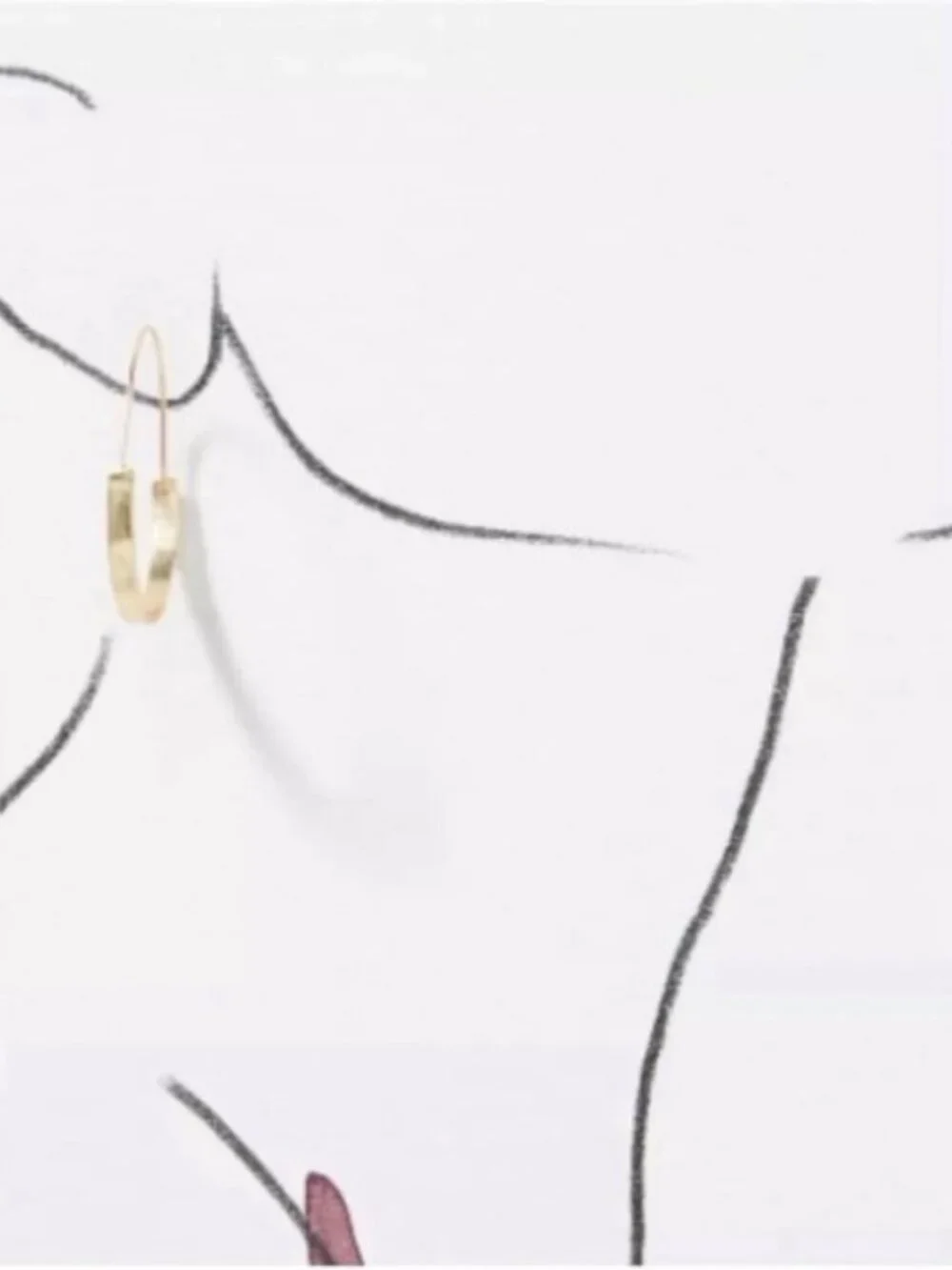 New! Gold Annalise Hoop Earrings (3010) NWOT - Picture 3 of 4